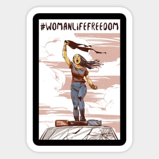 Woman life freedom Sticker